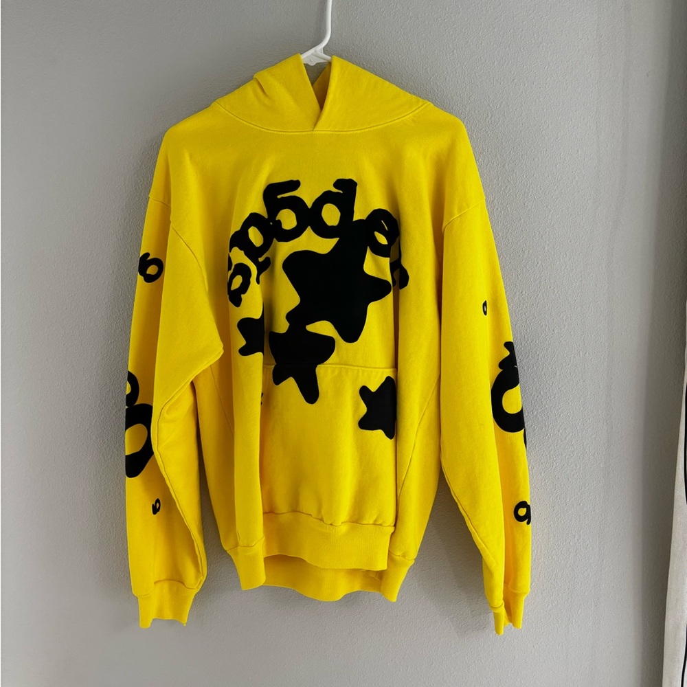 Sp5der yellow beluga Graphic Hoodie